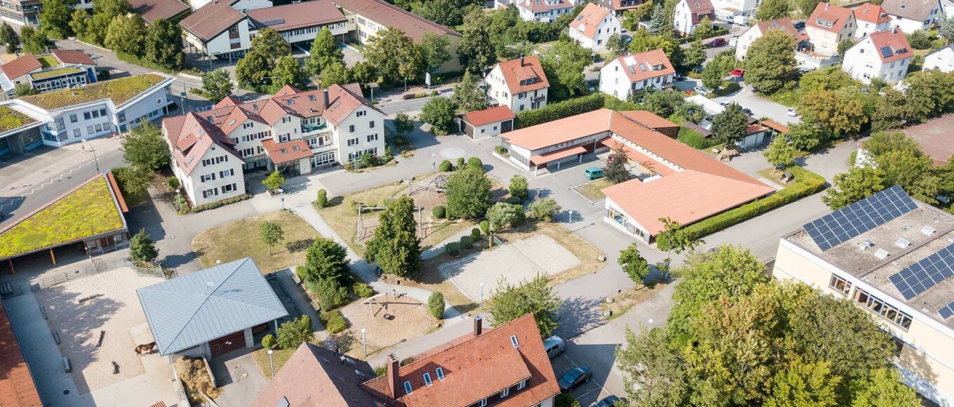 Das Gelände der Jugendhilfe aus der Vogelperspektive